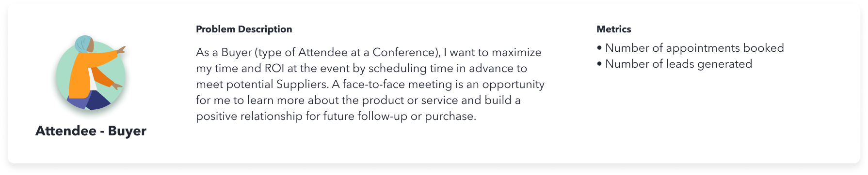 Buyer attendee persona