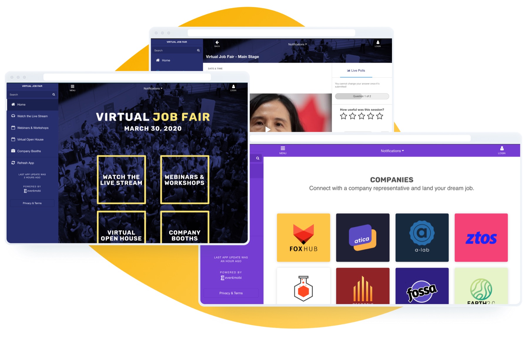 Virtual job fair experience