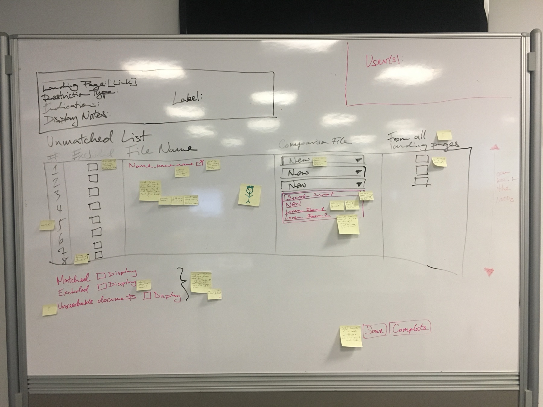 Hand-drawn breakdown of the MADA 1.0 task flow